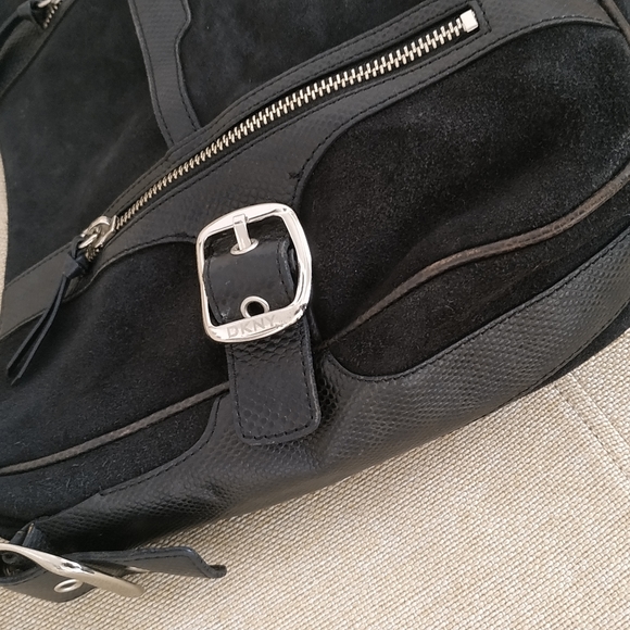 DKNY Suede Hobo Hand Bag - Picture 8 of 14